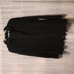 NwT IsaacMizrahiLive Sz 4 Black Lace Lined Lightweight Ladies Jacket